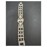 1' Wide Prong Set Rhinestone Bracelet Designer