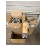 Box of Car Part Filters and More