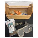 Carpenter box with  Goggles and more