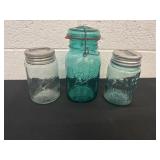 Vintage 2 ball and atlas mason jars