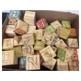 Group kids wood blocks