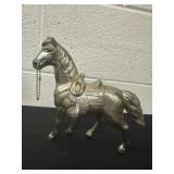 VINTAGE 10' TALL METAL HORSE FIGURE small chip on