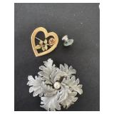 3 broaches and pins