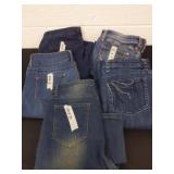 Five pair of women's jeans. Size 7/8 and medium.