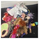 Group of Barbie  and dolls