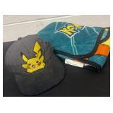 Pokemon kids throw and hat
