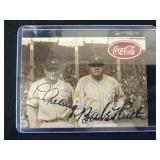 Babe Ruth Lou Gehrig Coca Cola baseball card