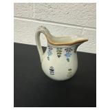 4ï¿½ vintage, hand-painted ceramic pitcher signed