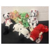 6 Ty beanie babies