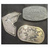 3 belt buckles