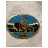 End Of The Trail Indian Saga Turquoise Chip