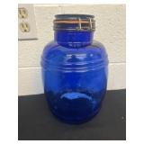Cracker Barrel Style 4 Quart Cobalt Blue Glass