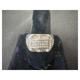 Size 11 menï¿½s  ring with pave-set cubic zirconia