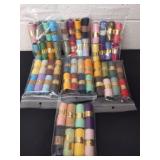 Group of 100% polyester thread