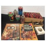 Large group of reloading items hand books