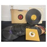 Group of records and 45s