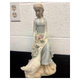 11ï¿½ Lladro 'Girl with Duck' porcelain figurine
