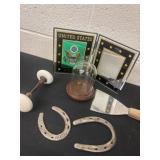 United States Army picture frame glass dome,