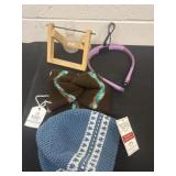 Ear warmer with hat, neck light and single