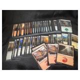 Group of basic land magic cards