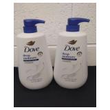 Two new Dove 30.6 oz bottles of deep moisture