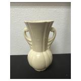 9ï¿½ Vintage U.S.A. Pottery Ivory White Vase with