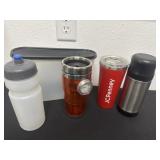 Group of to go cups and container