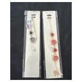 2 New Rhinestone Heart Bracelets