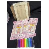 10 picture frames craft gems and markers