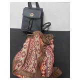 Black bag with backpack