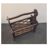 Vintage Wood magazine rack.