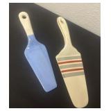 2 Vintage Harker Pottery USA Pie Cake Pastry