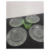 4 uranium plates and cup
