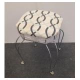 Metal leg foot stool