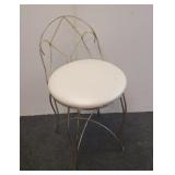 Metal framed vanity chair