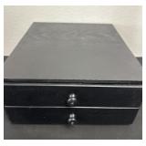 12ï¿½x15ï¿½x6ï¿½ wood black 2 drawers