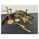 Antique tooth brush holder and razor straps