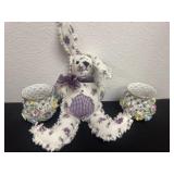 Dresden Carl Thieme porcelain basket with  bunny