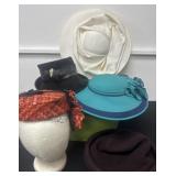Group of vintage hats