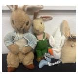 Vintage bunnies and gnome