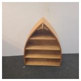 Wooden boat shelf decor