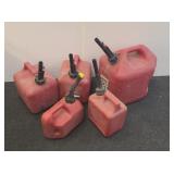 5 gas cans 1to 5 gallon