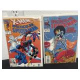 Xman and spiderman comic book