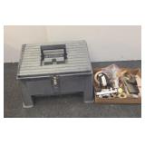 Tool Box with miscellaneous tools and hardware
