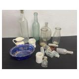 Large group of glass bottles