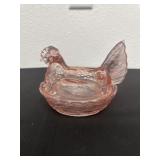 Vintage mosser glass hen on nest
