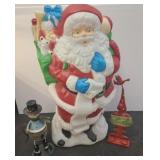 42' Tall Plastic light up yard Santa 2 metal yard