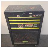 Roll away toolbox with miscellaneous tools