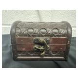 Vintage Wooden Box with Agate Rocks/Stones