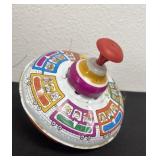 Vintage Tin Toy Spinning Top Ohio Art Train